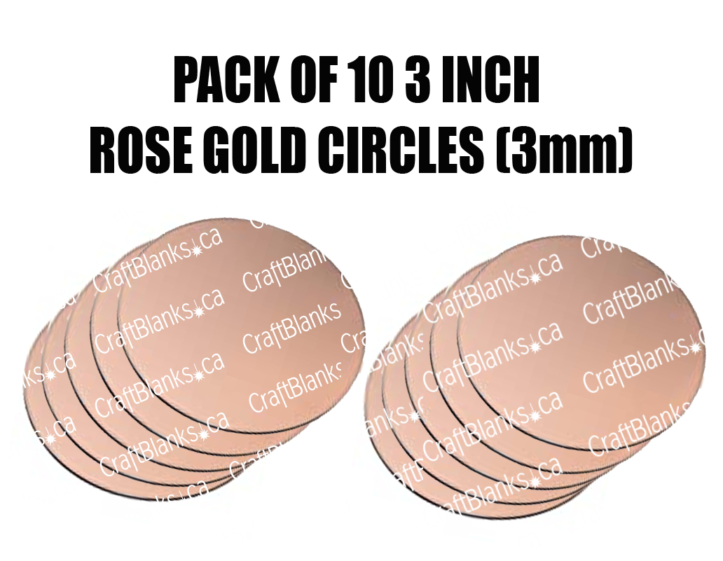 FLASH SALE - Pack of 10 3 Inch Rose Gold Mirror Circles