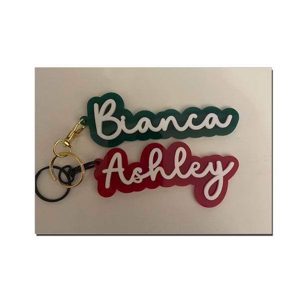 Personalized / Custom Acrylic Name Tags / Keychains